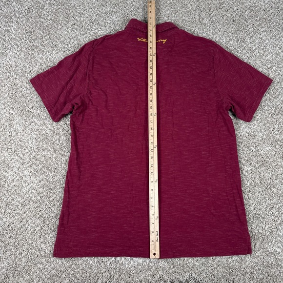 William Murray Polo Shirt Mens XL Red Heather Knit Plaid Trim Short Sleeve Golf - Picture 9 of 11